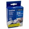 Banda laminata TZ555 pentru P-touch 24mm white/blue