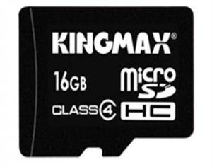 Micro-SDHC 16GB - 1 Adaptor - Class 4 , KM16GMCSDHC41A Kingmax