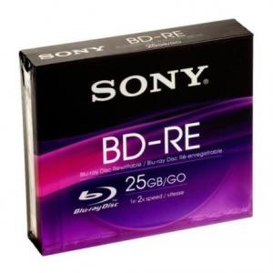 Blu-Ray disk Sony BD-RE, RW, 25GB, 2x, Jewel case, pachet 5 buc., 5BNE25B