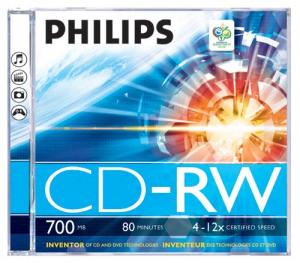 PHILIPS CD-RW 12X 700MB jewel case