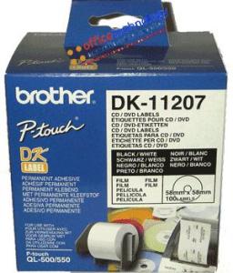 Rola etichete CD/DVD albe hartie autoadezive, 100 etichete/rola, pentru QL-500/550, DK11207 Brother
