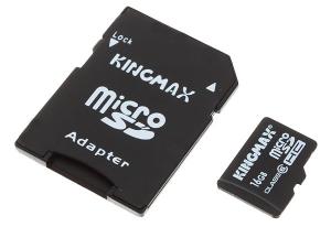 Micro-SDHC   16GB - 1 Adaptor - Class 6, KM16GMCSDHC61A  Kingmax