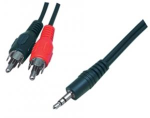 Cablu audio tip jack 3,5&quot; stereo - 2 x RCA, T-T 1.2m (CABLE-458)