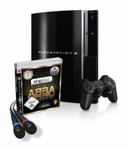 Consola SONY PlayStation 2 + joc SingStar ABBA + controller Dualshock2 + microfon