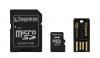 MICRO SECURE DIGITAL CARD 2GB Multi &amp; Mobility-Kit: SD adapter+ USB reader, Kingston MBLYAG2/2GB