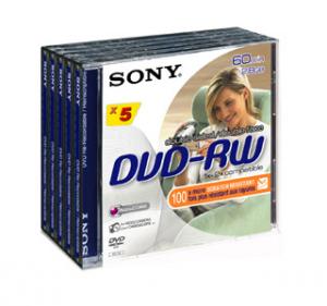 SONY DVD-RW 2x 2.8GB 8cm slim case 5buc