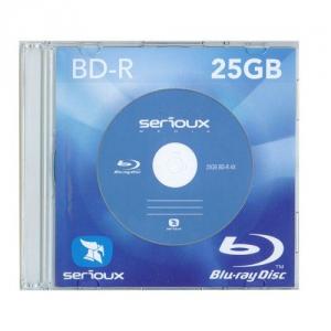 Blu-Ray BD-R Disk 1buc slim case Serioux Media, 4X, 25GB, BD-R4SRX-SLIM