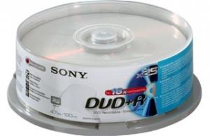 Sony DVD+R 16x, 4.7GB, 120min, set cu 25buc, bulk (20X5DPRSP-ITC)