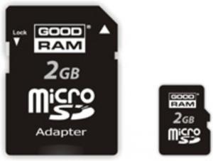 Micro Secure Digital 2GB + adaptor, GOODRAM