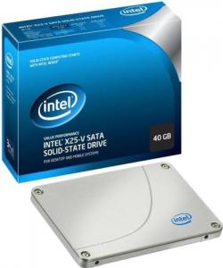 Solid State Disk X25-V SATA II SSD 40GB,  2.5" MLC High Performance, Intel SSDSA2MP040G2R5