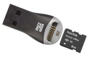 Card memorie SANDISK Memory Stick Micro M2 8GB Ultra + USB 2.0 MobileMate Micro