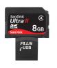 Secure digital plus 8gb ultra ii cu adaptor usb 2.0