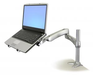 Suport de birou pentru notebook Ergotron LX Desk Mount Arm, argintiu, pivotant (45-192-194)