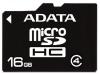 Micro-SDHC 16GB Class 4 ,SD Adapter ADATA