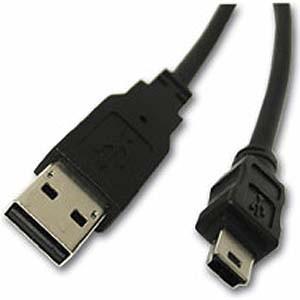 Cablu USB, tip USB-A - mini USB-B, 2m, negru, V7 by Belkin (V7E-USBAMIB-02M)