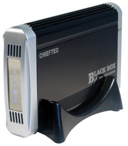 Carcasa pentru HDD SATA 3.5&quot;, USB 2.0, E-SATA, aluminiu, black, Chieftec CEB-35S