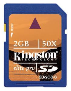 Secure digital 2gb elite pro