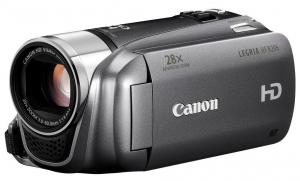 Camera video Canon Legria HF R206, 3.2Mpx, zoom optic 20x, zoom digital 28x,Full HD, SD,SDHC,SDXC, Canon, negru-argintie