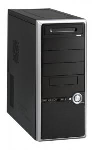 Carcasa JNC 450W alimentare 2 x S-ATA, 4 BAY, USB, audio, CD Cover,  Black + Silver (margine front panel)