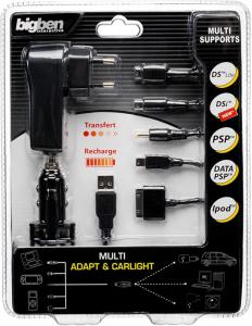 Set adaptaore alimentare - USB, priza si adaptor auto, alb/negru, compatibil NDS Lite / NDS / GBA SP / PSP / Ipod, Bigbe
