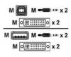 Cable kit kvm, 3.6m cable, 2*dvi,