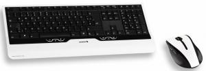 Kit tastatura + mouse ORCA Wireless Design Desktop, mouse laser, 1000dpi, USB, alb/negru, M85-25835DE, layout in germana