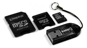 MicroSD 4GB cu 2 adaptoare + USB micro-reade