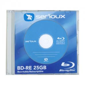 Blu-Ray BD-RE Disk 1buc slim case Serioux Media, Rewritable, 2X, 25GB, BD-RE2SRX-SLIM