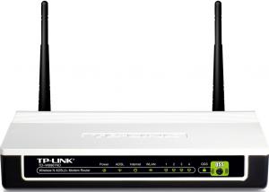 Router Wireless 4 Porturi ADSL2+ 300Mbps, 2.4GHz, 802.11n/g/b, ADSL/ADSL2/ADSL2+, Annex A, TP-LINK TD-W8961ND