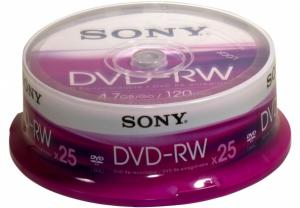 DVD-RW Sony SPINDLE, pachet 25 buc., 25DMW47ASP