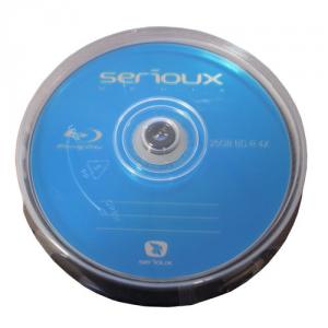 Blu-Ray BD-R Disk 10buc/cake box Serioux Media, 4X, 25GB, BD-R4SRXC/10