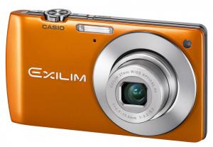 Camera foto digitala slim Casio EXILIM EX-S200, 14.1 MP, 6x Dig, 4xOp, display 2,7&quot; CCD, SD/SDHC slot, portocaliu