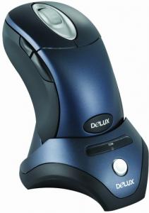 Mouse DELUX Optic DLM-500BT negru-albastru