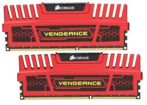 DDR3 8GB(4GBx2) 1600Mhz/8.8.8.24, XMP, radiator Red Vengeance, CMZ8GX3M2A1600C8R, CORSAIR