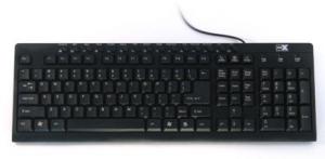 Tastatura PS/2 Serioux, multimedia (15 hotkeys), black, color box, SRXK-9400M-B