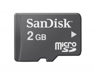 MicroSD 2GB adaptor SD