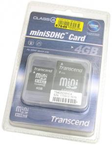 Card memorie TRANSCEND MicroSD 4GB SDHC cu adaptor