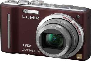 Camera dig. Lumix DMC-TZ10EG-T, 12.1MP, 12xOptic, 4xDigital, 3&quot; display, video 720p, SD/SDHC, chocolate, PANASONIC