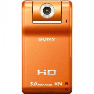 Camera video Sony MHS-PM1 Orange/CMOS/5MP/LCD 1,8&quot;/obiectiv rotativ/4x dig/AV/USB 2.0/HD/MS PRO Duo