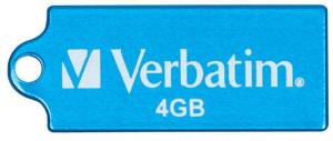 Pen flash 4GB Micro USB, 11Mb/sec, bleu, USB2.0, Verbatim (47420)