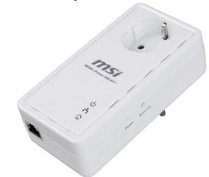 MSI Homeplug, MEGA ePower 200AV+ Version II, 200Mbps, LAN, 128-bit AES