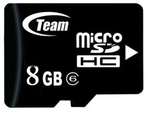 SECURE DIGITAL CARD MICRO SDHC 8GB TEAM fara adaptor, TG008G0MC26X