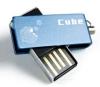 Usb 2.0 flash drive cube 4gb, usb 2.0, blue, goodram