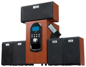 Boxe 5.1 Genius SW-HF5.1 6000 Wood, 200W(Subwoofer 100W+5 sateliti*20W), Telecomanda, LCD Display, 6000W PMPO, 220V-EU