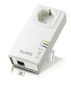 Powerline Ethernet Adapter ZyXEL PLA-407, HomePlug AV1.1 max. 200Mbps, AC outlet max 16A, 1*RJ45 10/100, 128-bit AES
