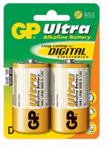 Baterie ultra alcalina R20, blister 2 bucati, GP (GP13AU-BL2)