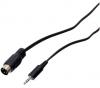 Cablu audio tip 5P DIN - jack 3,5&quot; stereo, T-T 1.5m (CABLE-320)