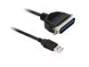 Cablu V7 USB/centronics 1.8m gri