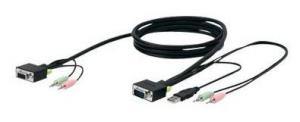 Kit cabluri conectare KVM (cablu USB+ VGA + cablu audio), 3m, F1D9103-10, Belkin
