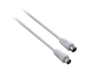 Patch cablu coaxial 75dB, mama-tata, 3m, alb, V7 (V7E2COAX-03M-WT)